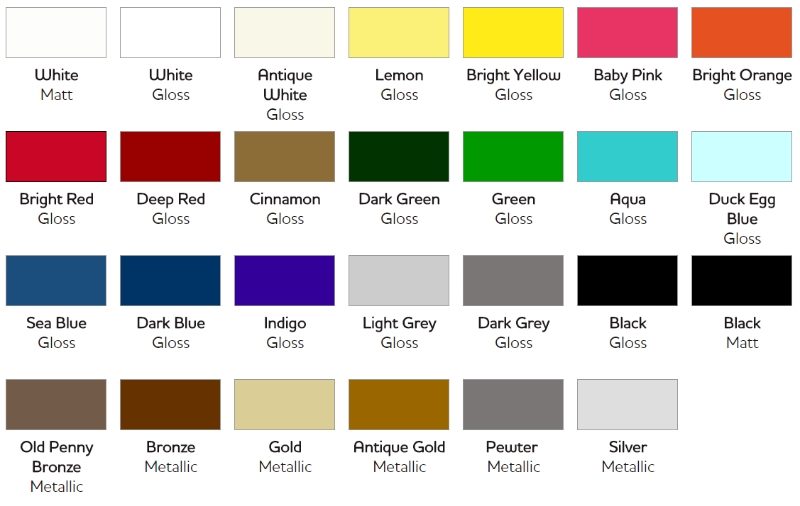 Painters Touch Color Chart