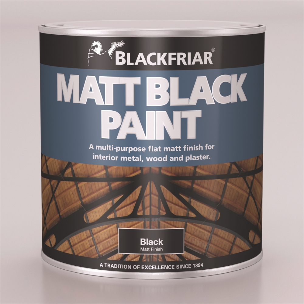 Warrior Paint Black Matt 500ml Warrior Warehouses Ltd