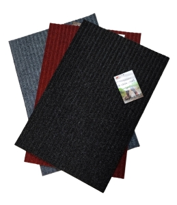 Mat Polyester Ribbed 60x40cm - Various Colours