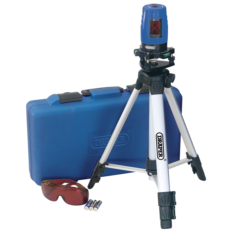 Warrior Laser Cross Line Level DRAPER Kit Warrior Warehouses Ltd