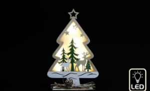 Christmas LED Tree with Woods Scene 22.5cm