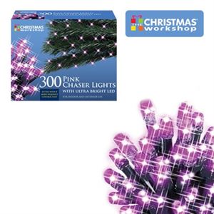 Christmas Lights  300 LED Pink Chaser
