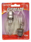 Lamp Eco Halogen Candle BC x2 - Various Wattages