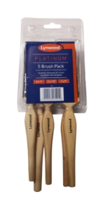 Paintbrush Set x5 PLATINUM Wooden Handle