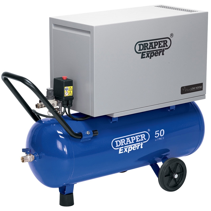 Warrior Compressor DRAPER 50Ltr. 1.8Kw 2.5HP Silent Warrior