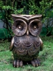 Garden Ornament OWL PLANTER BRONZE Colour 38cm