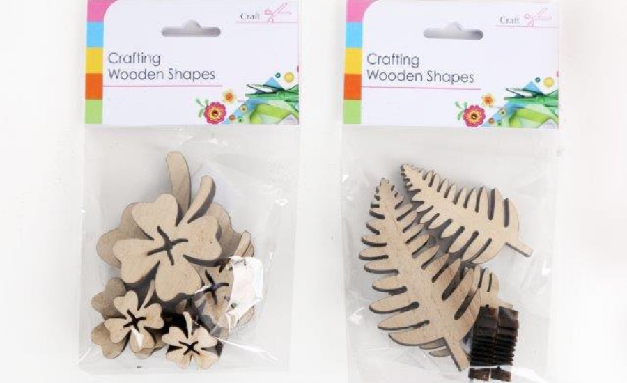 Warrior - Wooden Craft Shapes Tree/Leaf Design - Warrior Warehouses Ltd