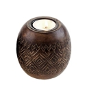 Night Lite Holder African Style Carved Mango Wood