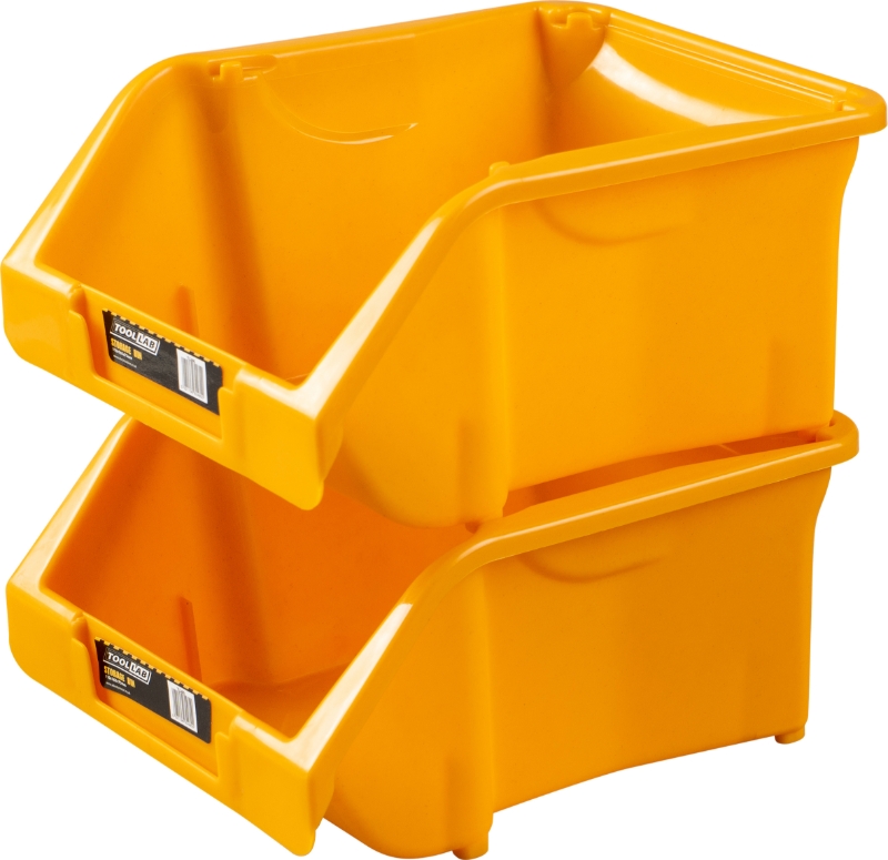 Tool Store Bin Stack Nest Slat Mt. Pl.Yel. Various Sizes