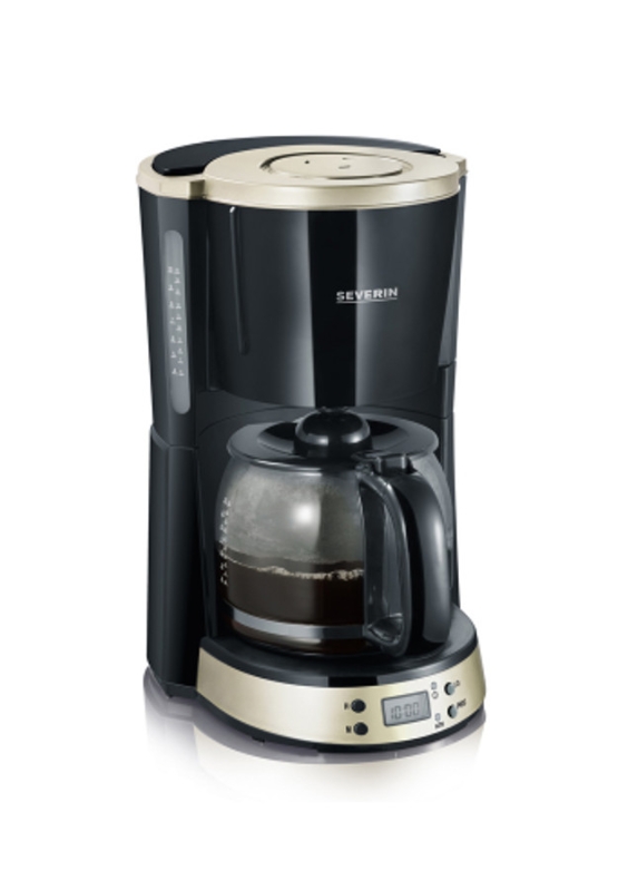 Warrior Coffee Maker SEVERIN Black & SS with Clock & Timer Warrior