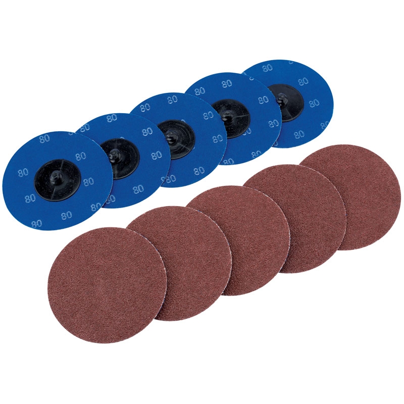 Sanding Pads DRAPER 75mm Aluminium Oxide Various Grits