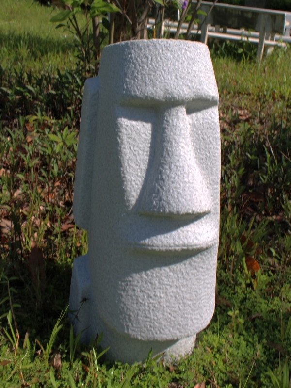 Warrior Garden Ornament EASTER ISLAND HEAD GRANITE Colour 70cm