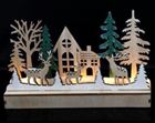 Christmas LED Woods & Reindeer Scene with House 22cm
