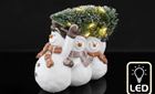 Christmas LED Snowmen Carrying Tree 17cm