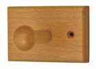 Hook Robe Beech knob on Wooden Board