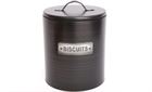 Biscuit Barrel Dark Grey Embossed 21x16cm