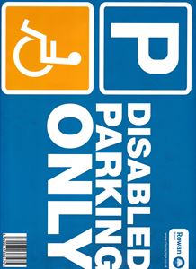 Sign 240x330mm DISABLED PARKING ONLY