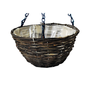 Dark rattan Hanging Basket