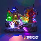 Christmas LED Village with Revolving Ferris Wheel