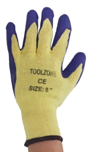 Gloves Latex Dipped Purple Size 8