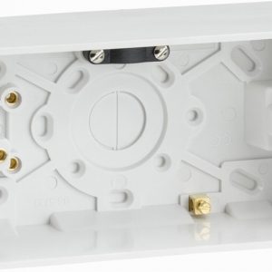 Box Surface 2Gang 47mm Deep Pattress SQUARE EDGE