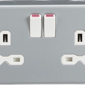 Socket 2Gang Switched Metal Clad   [+]