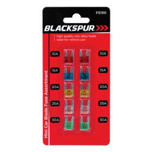 Car Fuses Blade Type Mini x10 Assorted