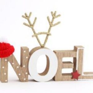 Christmas Ornament NOEL with Antlers 20cm