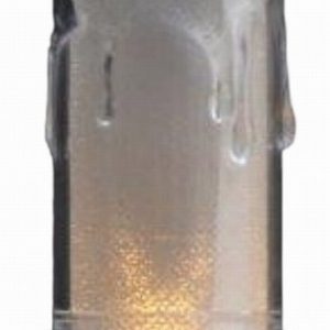 LED Candle 5x10cm Clear Acrylic