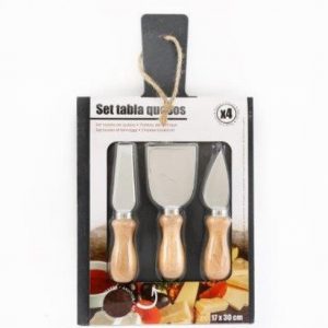 Cheese Board Slate with 3 Knives