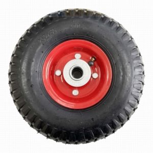 Wheel Pneumatic Red Metal Hub for Yellow Folding Truck