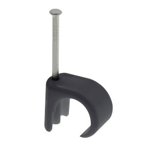 Cable Clips Round  7>10mm Black x100