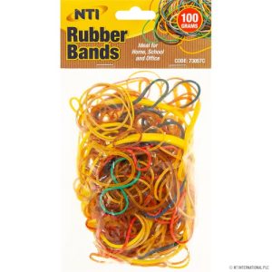 Elastic Bands 100Gm. Assorted