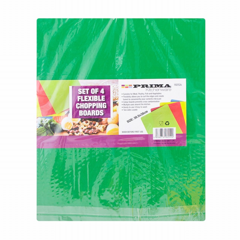 Chopping Board PRIMA Set 4 Flexible Colours 38x30.5cm