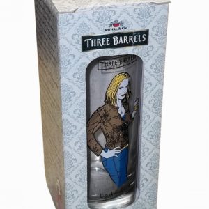 Glass THREE BARRELS Tumbler Lady Rose