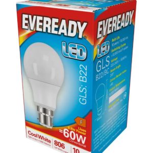 Lamp Low Energy LED GLS Pattern 8.2>60Watt BC 4000K CW