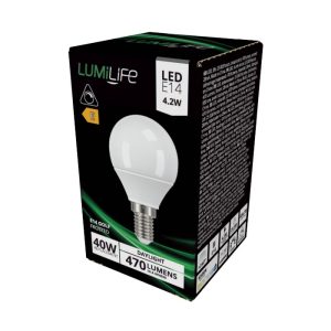 Lamp LED Ball 4.2>40Watt SES 6500K DL Opal Dimmable  D