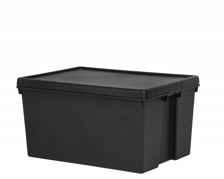 Box & Lid 96Ltr. WHAM BAM HEAVY Duty Black