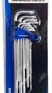 Torx Security Keys 9Pce. Extra Long Tamperproof