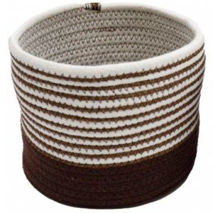 Storage Basket Round Cotton Abstract Design Large