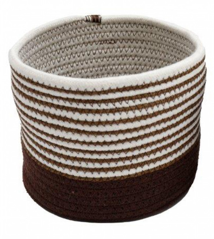 Storage Basket Round Cotton Abstract Design Large