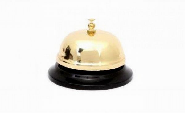 Table Top Service Bell Table Top SERVICE 8.5cm Brassed - Warrior Warehouses