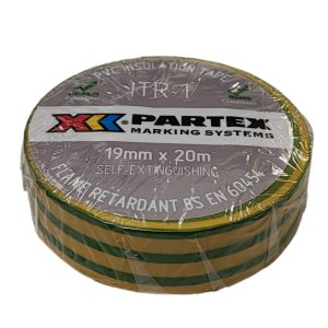 Tape Insulating 19mmx20m Green/Yellow