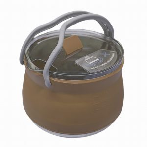 Saucepan WARRIOR Camping Silicone Collapsible Brown