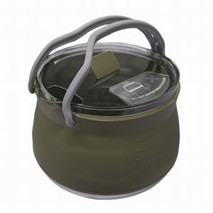 Saucepan WARRIOR Camping Silicone Collapsible Dark Green