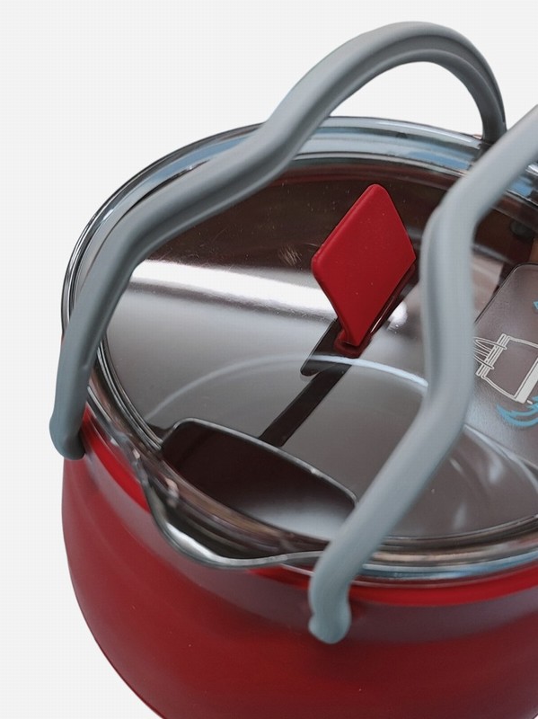 Saucepan WARRIOR Camping Silicone Collapsible Red - Image 4