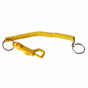Key Ring Hipster Spiral Coil Yellow