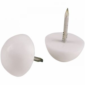 Bumper Nail in White 19mm Head x4