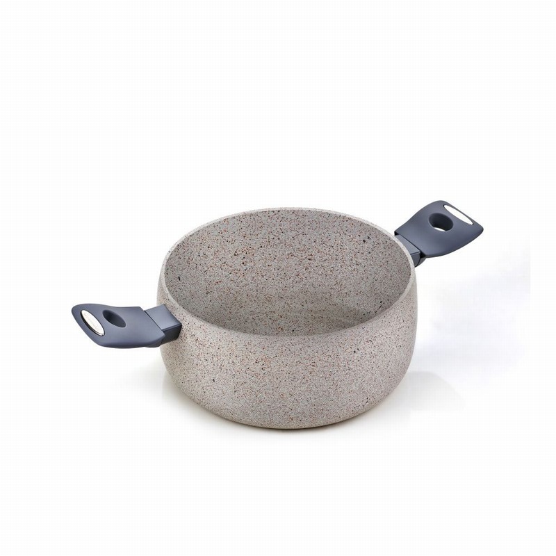 Dutch Oven & Glass Lid MONETA Mammola Stone 20cm