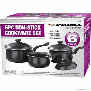 Stewpan Set Black N/S 3Pce. & Lids [+]